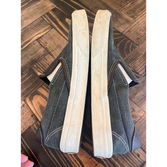 Vans Slip On Sneaker Shoes Men 9.5 Women 11 Skater Academia Twee Need Repair - Picture 6 of 16